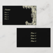 White Bubbles patroon op zwart Visitekaartje (Voorkant / Achterkant)