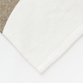 White Buck Antlers Burlap White Border Familienaam Fleece Deken (Hoek)