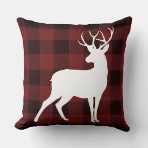 White Buck Buffalo Pset Pattern Rustige Kerstmis Kussen