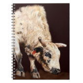 White Bucking Rodeo Bull Notitieboek (Voorkant)