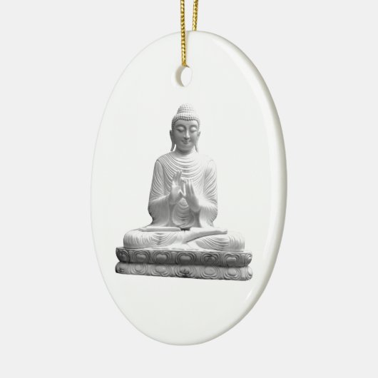 White Buddha Statue Keramisch Ornament (Links)