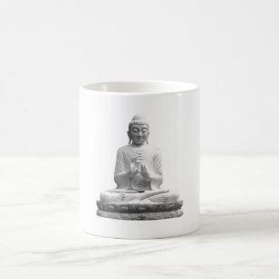White Buddha Statue Koffiemok