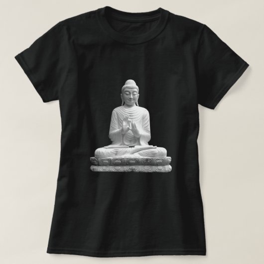 White Buddha Statue T-shirt (Design voorkant)