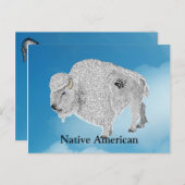 White Buffalo Briefkaart (Voorkant / Achterkant)