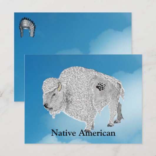 White Buffalo Briefkaart (Voorkant / Achterkant)