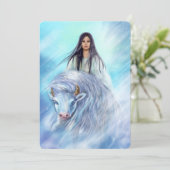 White Buffalo Calf Woman Bedankkaart (Staand voorkant)