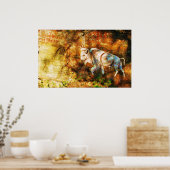 White Buffalo Cliff Art Poster (Keuken)