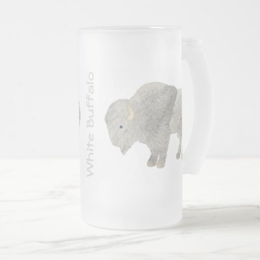 White Buffalo Drinkware Matglas Bierpul (Voorkant rechts)