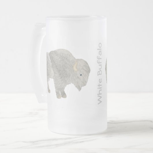 White Buffalo Drinkware Matglas Bierpul (Voorkant links)