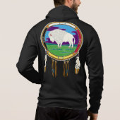White Buffalo Fleece Zip Hoodie (Achterkant)
