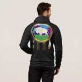 White Buffalo Fleece Zip Hoodie (Achterkant volledig)