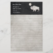White Buffalo Full Moon Lined Briefpapier (Voorkant)