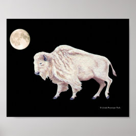 White Buffalo Koe Full Moon Poster