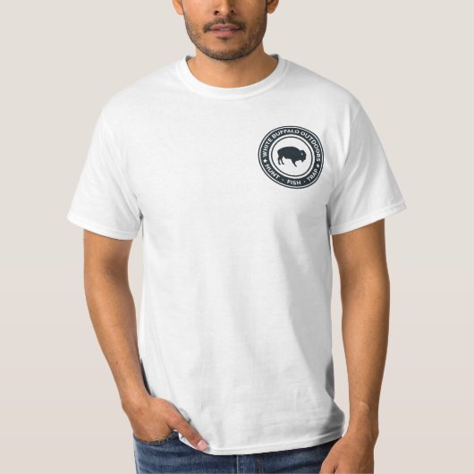 White Buffalo Mannen in openlucht Waarde Shirt (Voorkant)