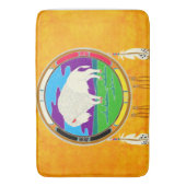 White Buffalo Native American Bath Mat (Voorkant Verticaal)