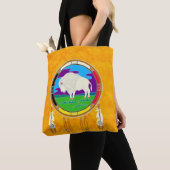 White Buffalo Native American Canvas tas (Dichtbij)