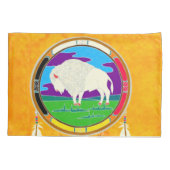 White Buffalo Native American Pillowcase Kussensloop (Achterkant)