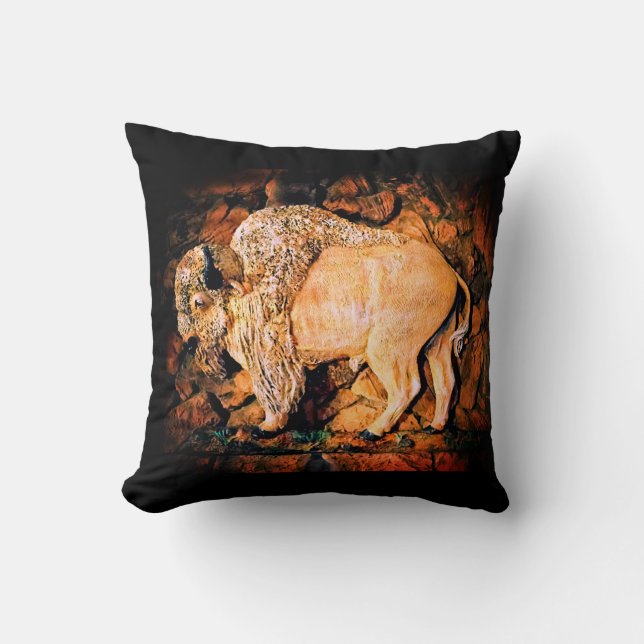 "White Buffalo" original art Kussen (Voorkant)