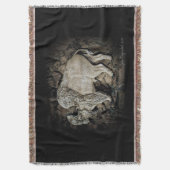 "White Buffalo" original artThrow Blanket Deken (Voorkant Verticaal)