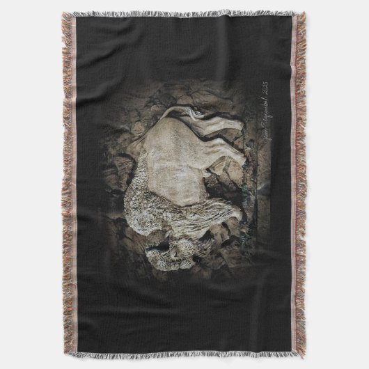 "White Buffalo" original artThrow Blanket Deken (Voorkant Verticaal)
