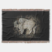 "White Buffalo" original artThrow Blanket Deken (Voorkant)