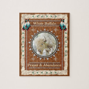 White Buffalo - Prayer & Abundance Jigzaag Puzzle Legpuzzel