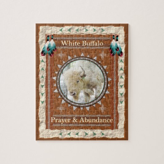 White Buffalo - Prayer & Abundance Jigzaag Puzzle Legpuzzel (Verticaal)