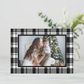 White Buffalo Pset met kerstfoto Feestdagenkaart (Staand voorkant)