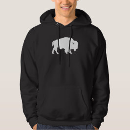 White Buffalo Silhouette Shadow Beast Hoodie