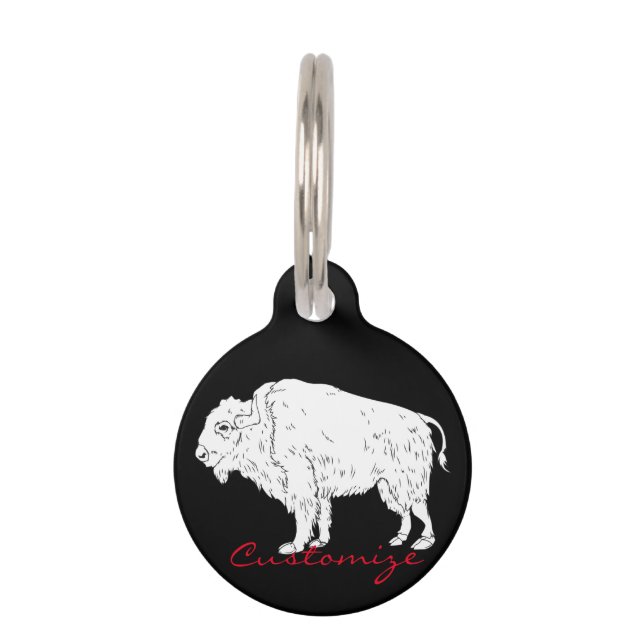 White Buffalo Thunder_Cove Huisdierpenning (Voorkant)
