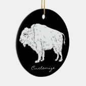 White Buffalo Thunder_Cove Keramisch Ornament (Rechts)