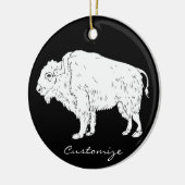 White Buffalo Thunder_Cove Keramisch Ornament (Links)