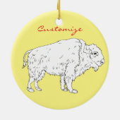 White Buffalo Thunder_Cove Keramisch Ornament (Achterkant)
