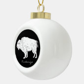 White Buffalo Thunder_Cove Keramische Bal Ornament (Rechts)