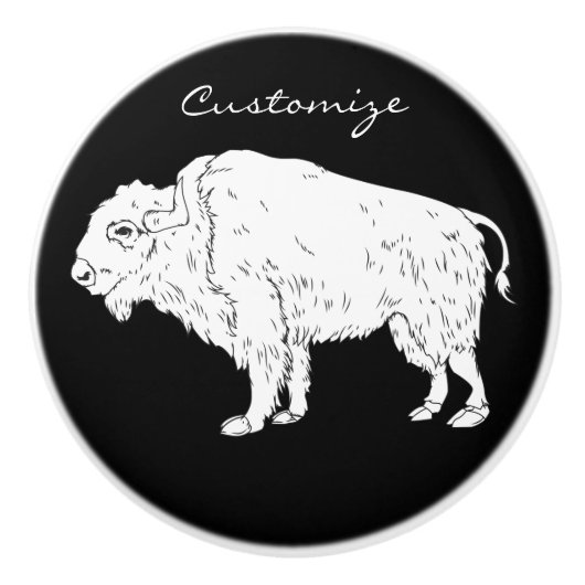 White Buffalo Thunder_Cove Keramische Knop (Voorkant)