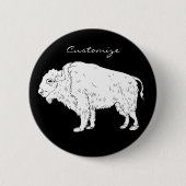 White Buffalo Thunder_Cove Ronde Button 5,7 Cm (Voorkant)