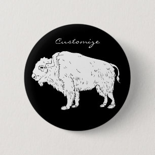 White Buffalo Thunder_Cove Ronde Button 5,7 Cm
