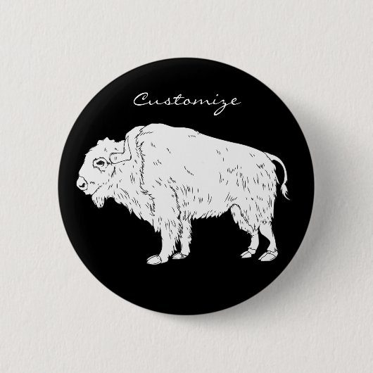 White Buffalo Thunder_Cove Ronde Button 5,7 Cm (Voorkant)