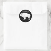 White Buffalo Thunder_Cove Ronde Sticker (Tas)
