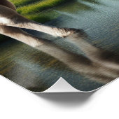 White Buffalo Yellowstone Park met Indiase kunst Perfect Poster (Hoek)