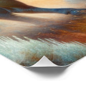 White Buffalo Yellowstone Park met Indiase kunst Perfect Poster (Hoek)