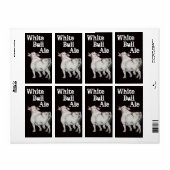 White Bull Ale Homebrewing Bierbrouwflesje Label (Full Sheet)