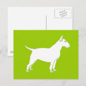 White Bull Terrier Briefkaart (Voorkant / Achterkant)