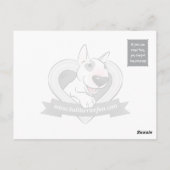 White Bull Terrier Briefkaart "Mode Statement" (Achterkant)