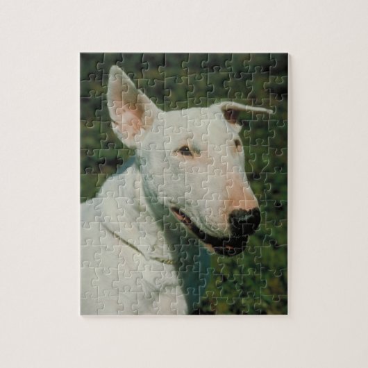 White Bull Terrier Dog Puzzle Legpuzzel (Verticaal)