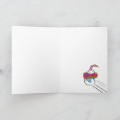 White Bull Terrier Happy Birthday Wenskaart Kaart (Binnen)