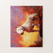 White Bull Terrier Legpuzzel (Verticaal)