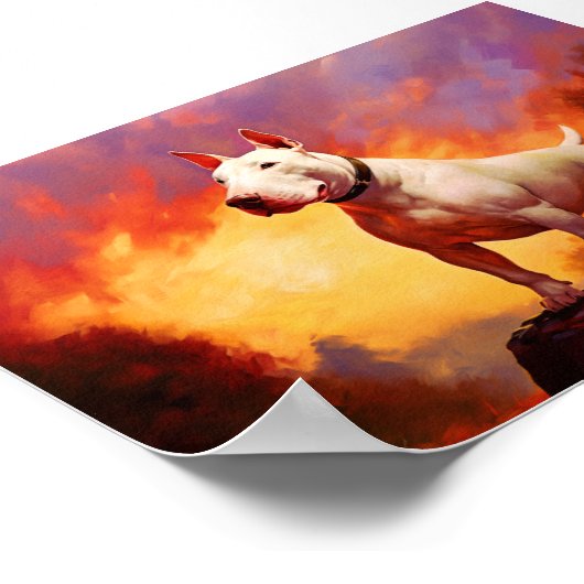 White Bull Terrier Poster (Hoek)