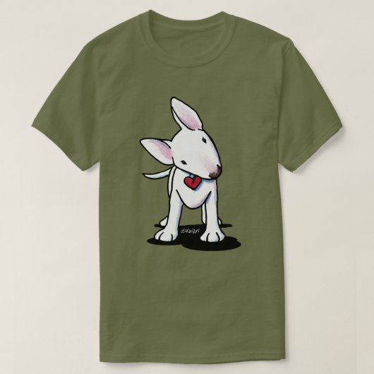 White Bull Terrier T-shirt (Design voorkant)