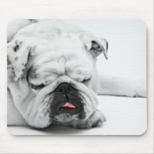 White Bulldog Love Muismat